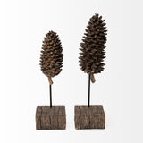 Mercana Pinterra (Small) 4L x 4W Brown Resin Pinecone Replica