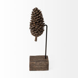 Mercana Pinterra (Small) 4L x 4W Brown Resin Pinecone Replica