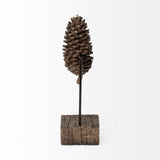 Mercana Pinterra (Small) 4L x 4W Brown Resin Pinecone Replica