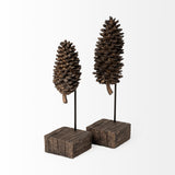 Mercana Pinterra (Small) 4L x 4W Brown Resin Pinecone Replica