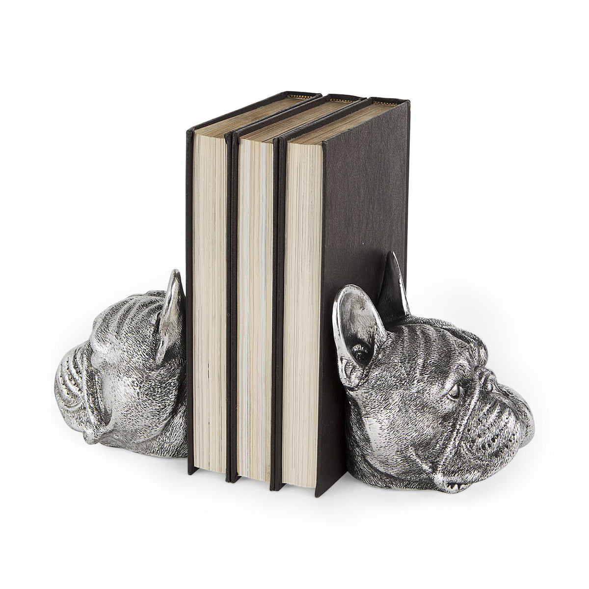 Mercana Bruno (Set of 2) 5L x 5W Silver American Bulldog Bookends