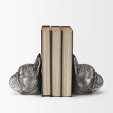 Mercana Bruno (Set of 2) 5L x 5W Silver American Bulldog Bookends