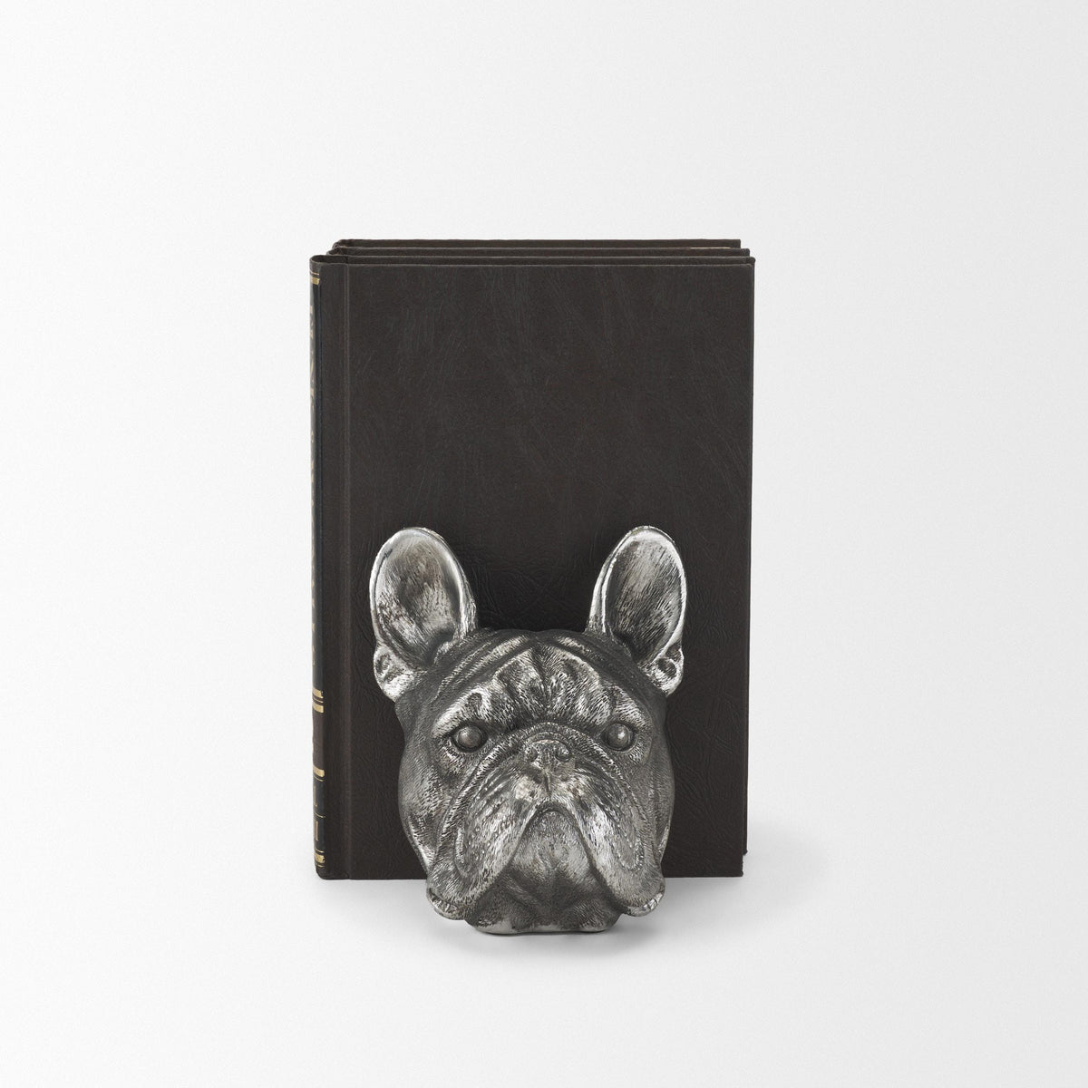 Mercana Bruno (Set of 2) 5L x 5W Silver American Bulldog Bookends