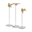 Mercana Aya Set of 3 11L x 4W Gold Metal Decorative Birds