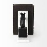 Mercana Hidalgo (Set of 2) 14L x 3W Black Majestic Horse Bookends