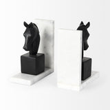 Mercana Hidalgo (Set of 2) 14L x 3W Black Majestic Horse Bookends