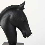 Mercana Hidalgo (Set of 2) 14L x 3W Black Majestic Horse Bookends