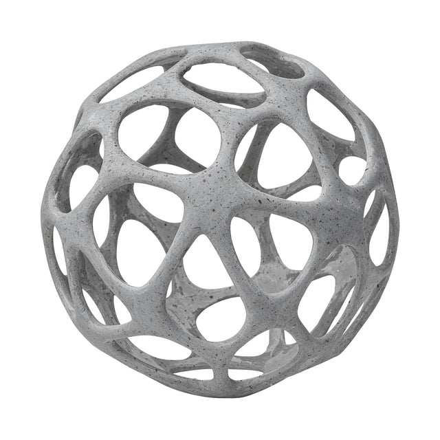 Mercana Spiro 7L x 7W Off-White Hollow Decorative Orb