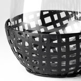 Mercana Reena I Small Black Woven Metal Base Table Candle Holder
