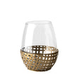 Mercana Reena I Small Gold Woven Metal Base Table Candle Holder