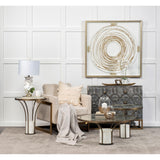 Mercana Reena I Small Gold Woven Metal Base Table Candle Holder