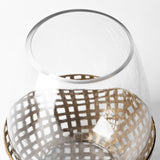 Mercana Reena I Small Gold Woven Metal Base Table Candle Holder