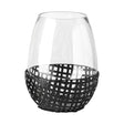 Mercana Reena II Large Black Woven Metal Base Table Candle Holder