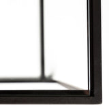 Mercana Arya (Set of 2) 24L x 10W Black Rectangular Glass Top Iron Frame Accent Table