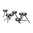 Mercana Meira Black Metal Seven Votive Table Candle Holder