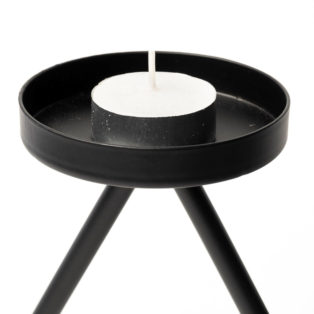 Mercana Meira Black Metal Seven Votive Table Candle Holder