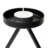 Mercana Meira Black Metal Seven Votive Table Candle Holder