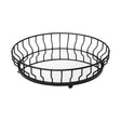 Mercana Helena 20L x 20W Black Metal Mirrored Bottom Round Serving Tray