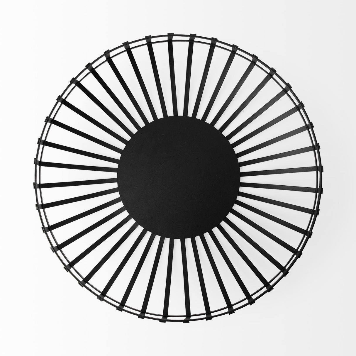 Mercana Emilio Set of 2 Black Metal Slated Bowls