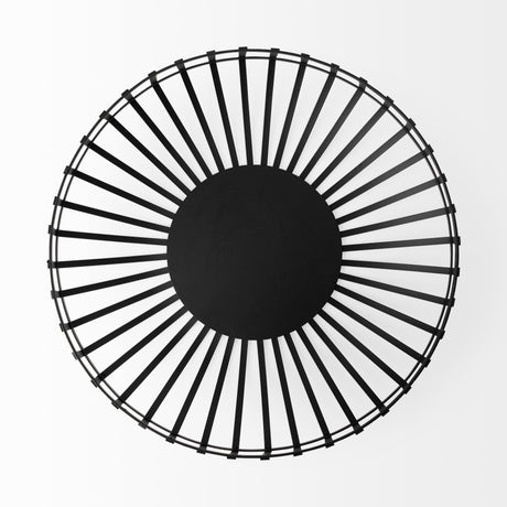 Mercana Emilio Set of 2 Black Metal Slated Bowls