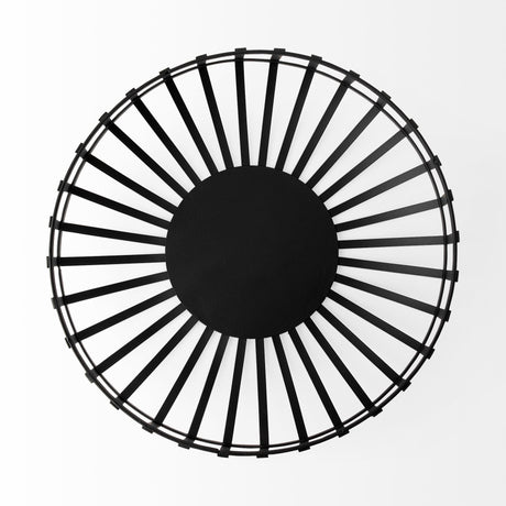 Mercana Emilio Set of 2 Black Metal Slated Bowls