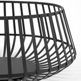 Mercana Emilio Set of 2 Black Metal Slated Bowls