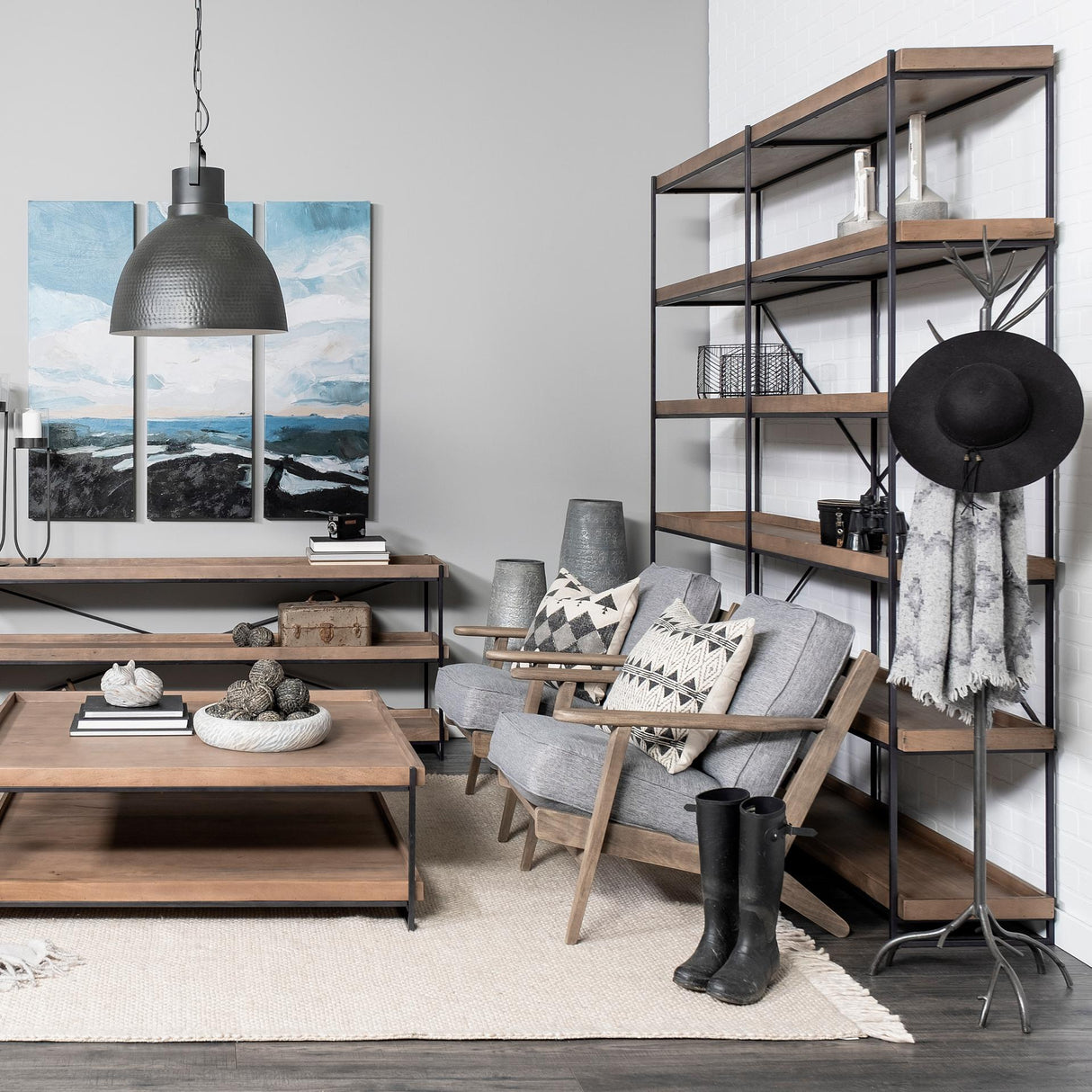 Mercana Idris Set of 2 Black Metal Geometric Mesh Bowls