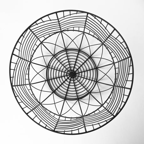 Mercana Idris Set of 2 Black Metal Geometric Mesh Bowls