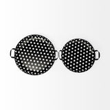 Mercana Lito (Set of 2) Black Woven Metal Round Serving Trays