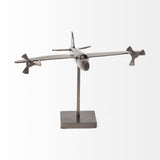 Mercana Maverick I 12L x 16W Gray Metal Bomber Plane