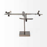 Mercana Maverick I 12L x 16W Gray Metal Bomber Plane