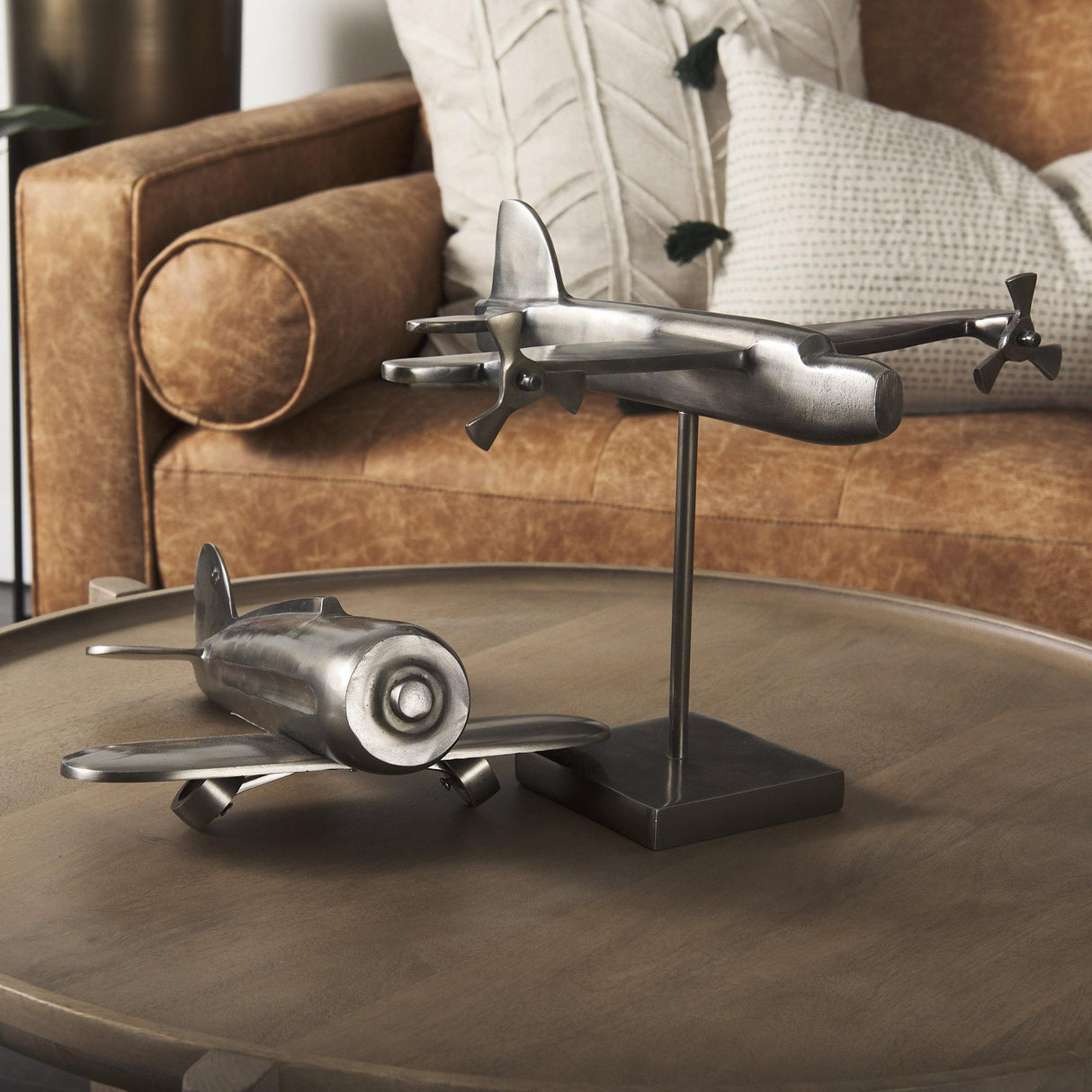 Mercana Maverick II 13L x 11W Gray Metal Fighter Plane