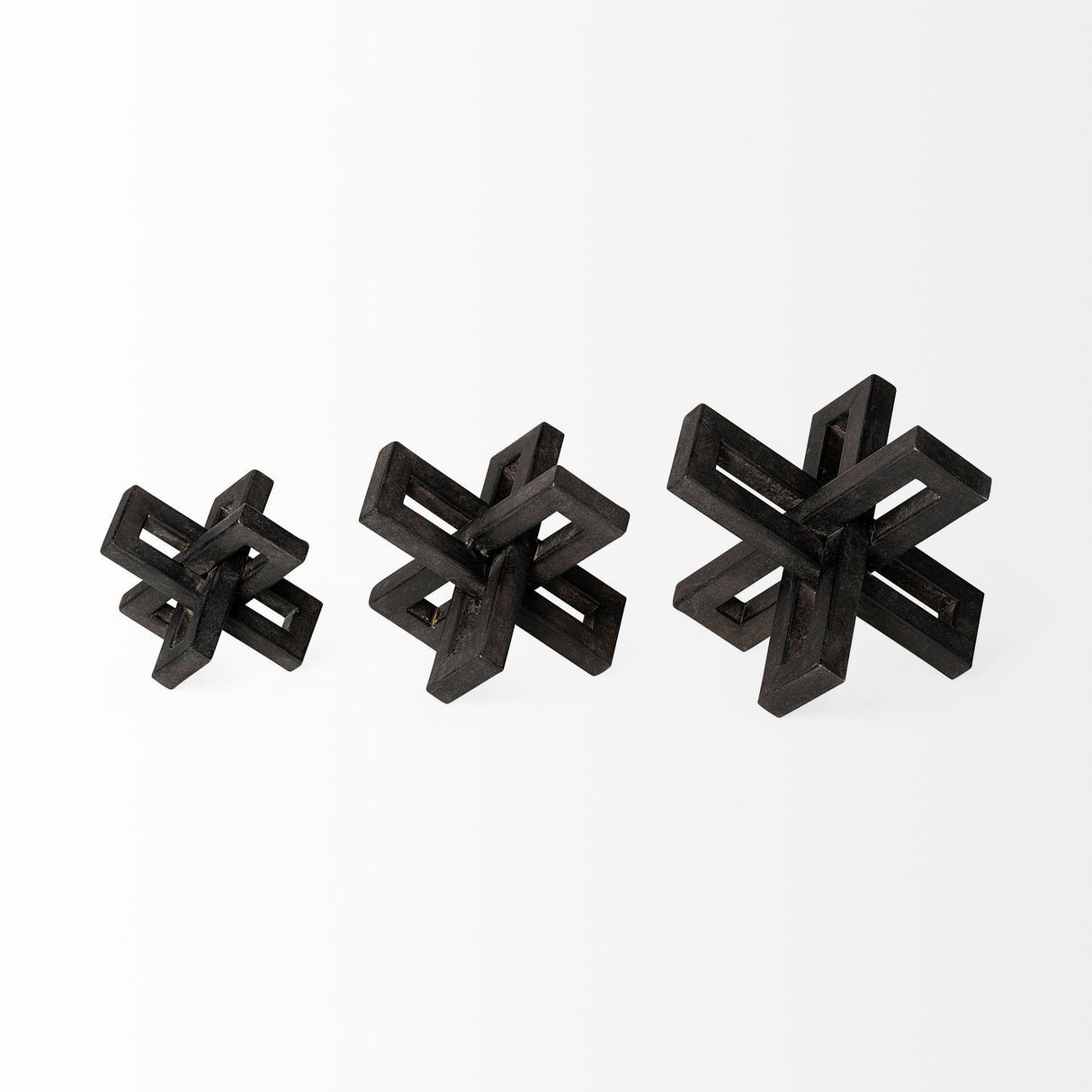 Mercana Aleph (Set of 3) Black Metal Small Medium & Large Jacks