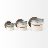 Mercana Alani (Set of 3) White Metal Storage Boxes