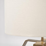 Mercana Edwards (26"H) Gold Metal Base w/ Cream Fabric Shade Table Lamp