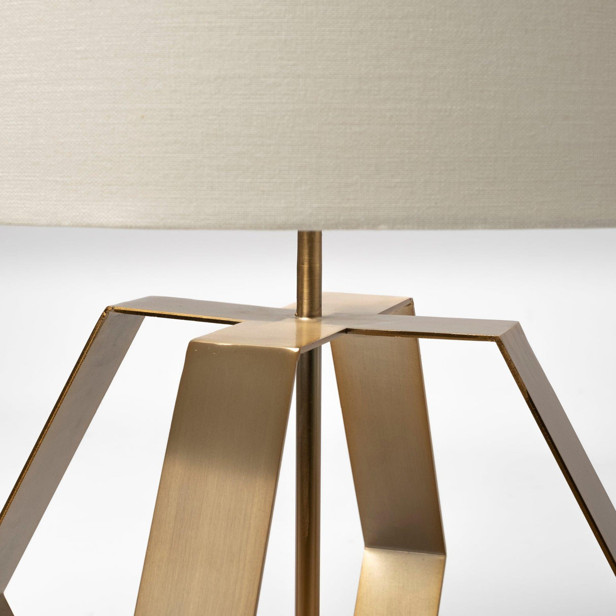 Mercana Edwards (26"H) Gold Metal Base w/ Cream Fabric Shade Table Lamp