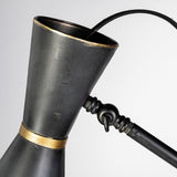 Mercana Eris III (58.3"H) Black/Brass Metal Cone Shade Floor Lamp