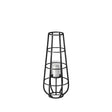 Mercana Bella Small Black Metal Cylindrical Cage Candle Holder Lantern