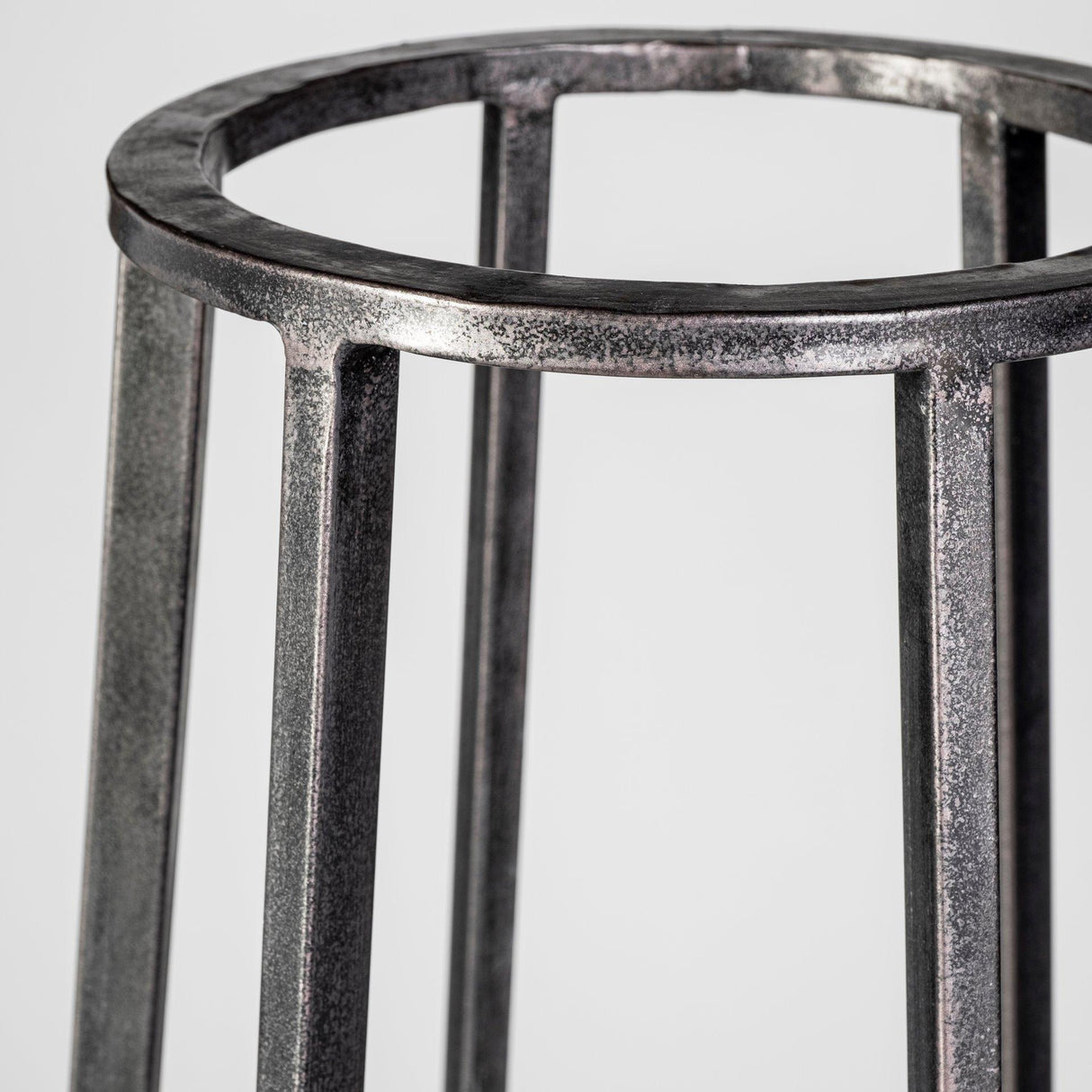 Mercana Bella Small Black Metal Cylindrical Cage Candle Holder Lantern