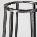 Mercana Bella Small Black Metal Cylindrical Cage Candle Holder Lantern