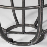 Mercana Bella Small Black Metal Cylindrical Cage Candle Holder Lantern