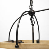 Mercana Josie (42"x14.5"x20") Natural Wood Chassis Six Light Chandelier