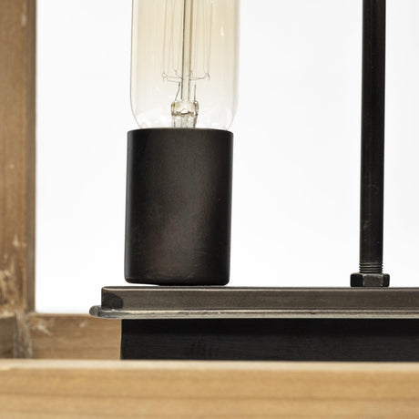 Mercana Josie (42"x14.5"x20") Natural Wood Chassis Six Light Chandelier