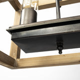 Mercana Josie (42"x14.5"x20") Natural Wood Chassis Six Light Chandelier