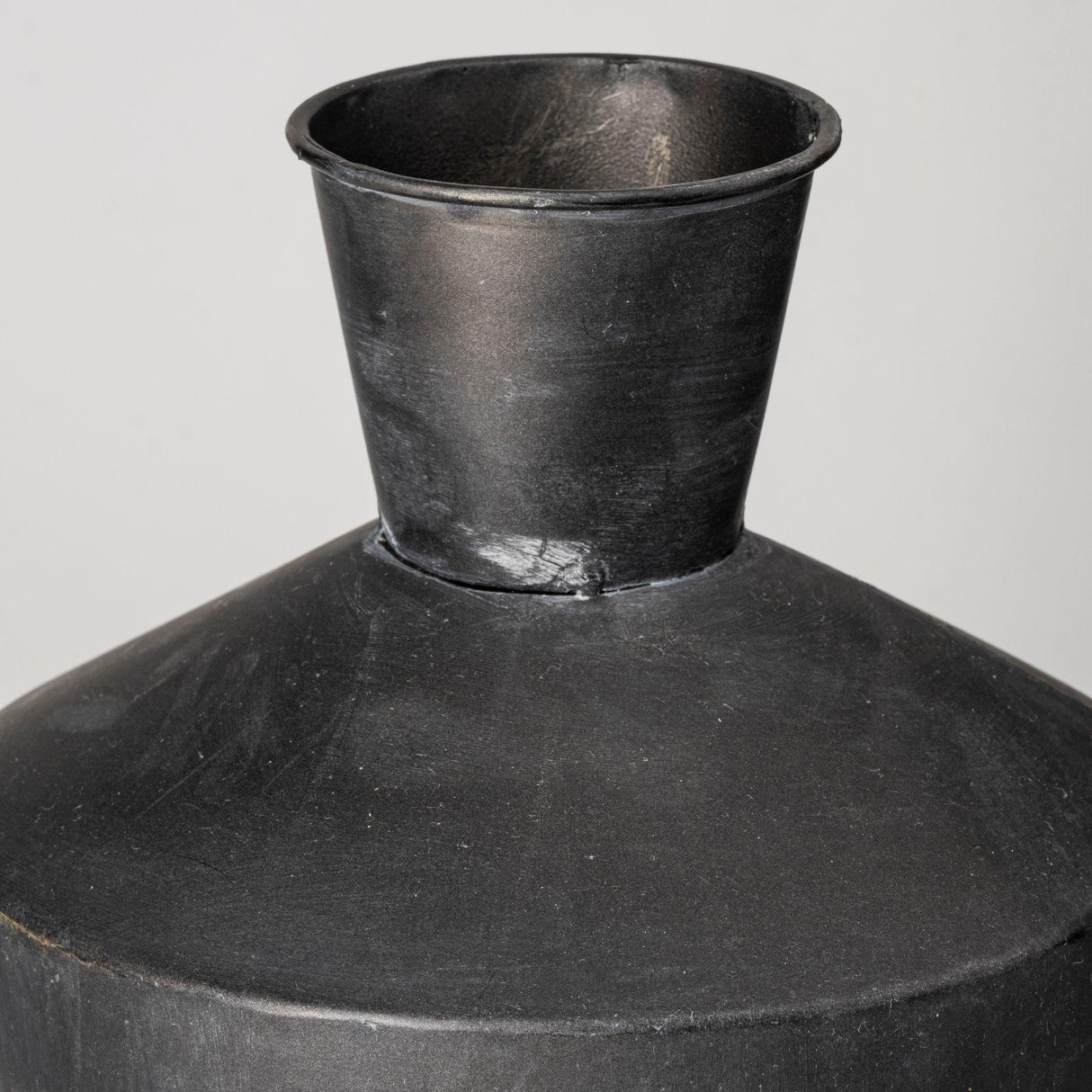 Mercana Asher Set of Two Black Metal Urns