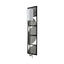 Mercana Navin 10x46.5 Black Metal Body White Fabric Shade Rectangular Wall Sconce