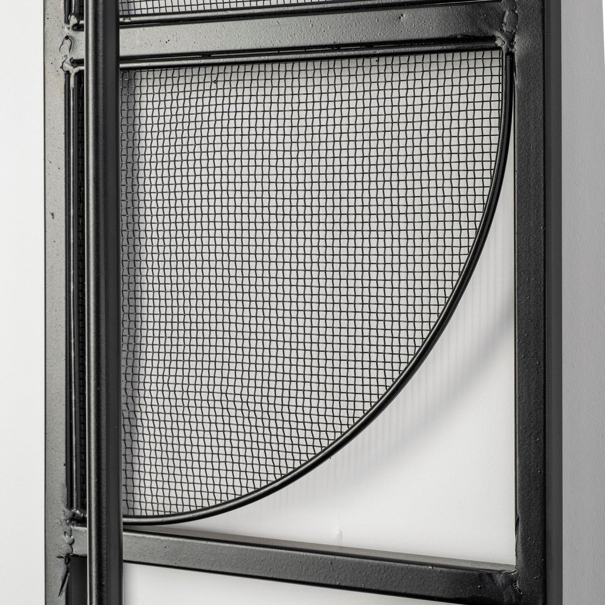 Mercana Navin 10x46.5 Black Metal Body White Fabric Shade Rectangular Wall Sconce
