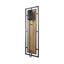 Mercana Cleo 16.9x57.1 Black Metal and Wood Rectangular Wall Sconce