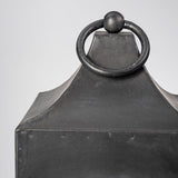 Mercana Ina Short Charcoal Metal Candle Holder Lantern