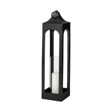 Mercana Ina Tall Charcoal Metal Candle Holder Lantern